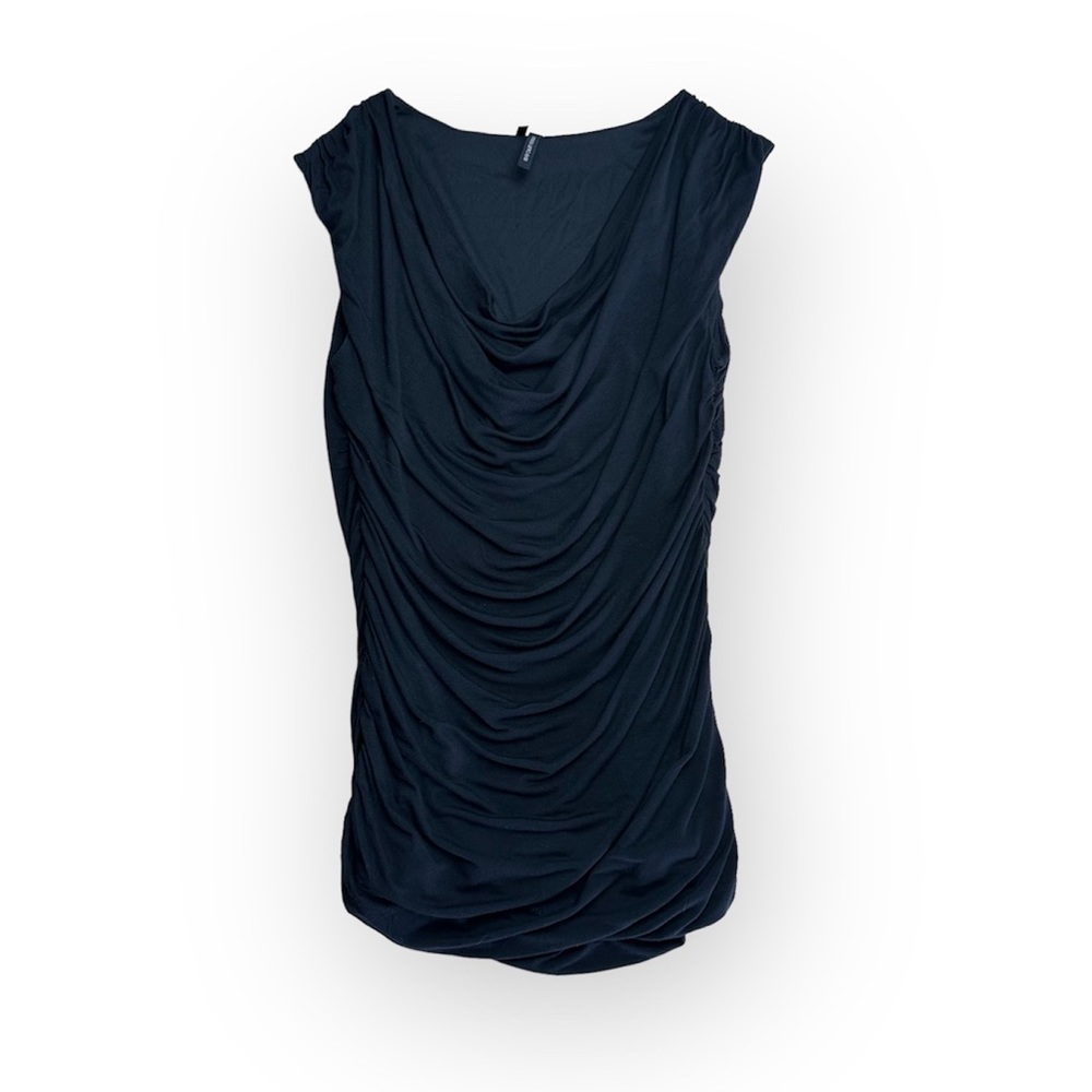 Maurices Black Ruching Sides Flattering Front Thick Strap Tank Top Women's Small